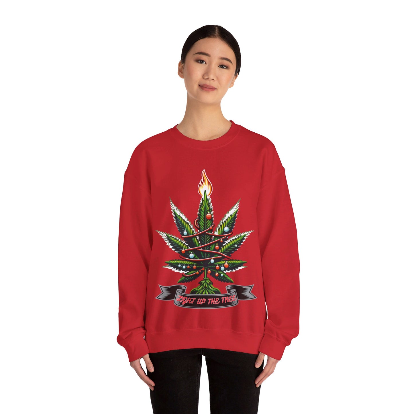 Light up the tree Unisex Heavy Blend™ Crewneck Sweatshirt Printify