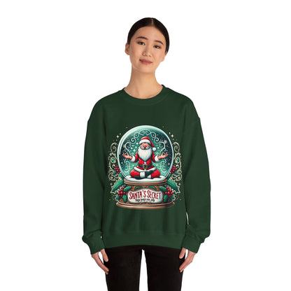 Yoga Santa's secret Unisex Heavy Blend™ Crewneck Sweatshirt Printify