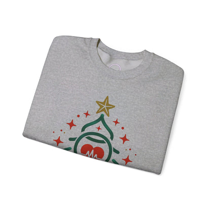 Nurse Xmas tree Unisex Heavy Blend™ Crewneck Sweatshirt Printify