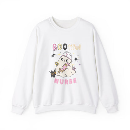 Bootiful Nurse - Unisex Heavy Blend™ Crewneck Sweatshirt for Halloween Printify