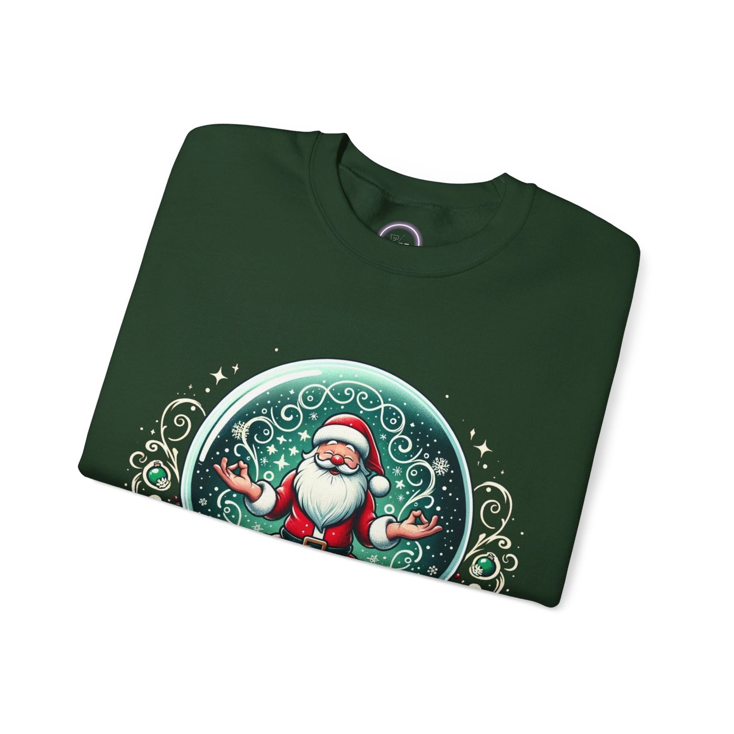 Yoga Santa's secret Unisex Heavy Blend™ Crewneck Sweatshirt Printify