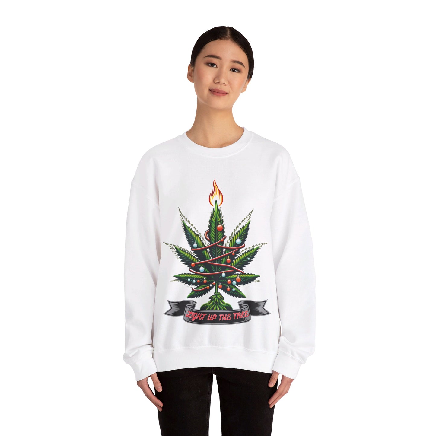 Light up the tree Unisex Heavy Blend™ Crewneck Sweatshirt Printify