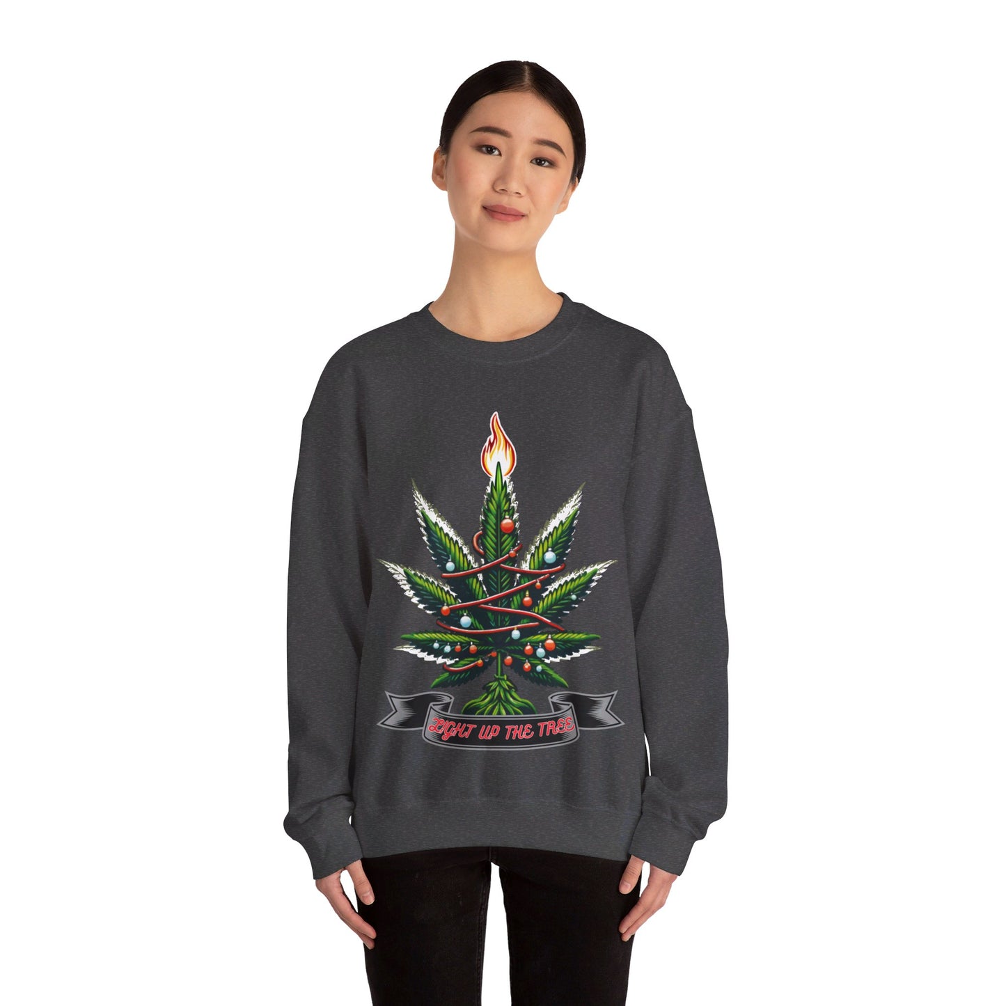 Light up the tree Unisex Heavy Blend™ Crewneck Sweatshirt Printify