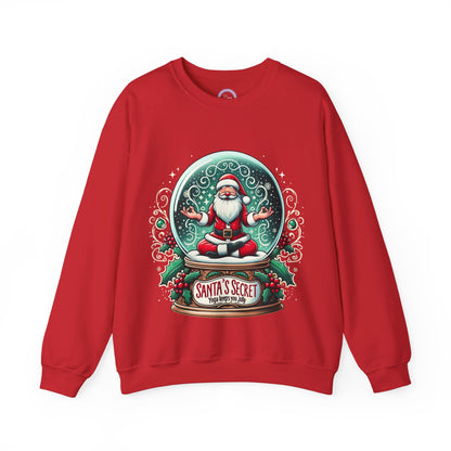 Yoga Santa's secret Unisex Heavy Blend™ Crewneck Sweatshirt Printify