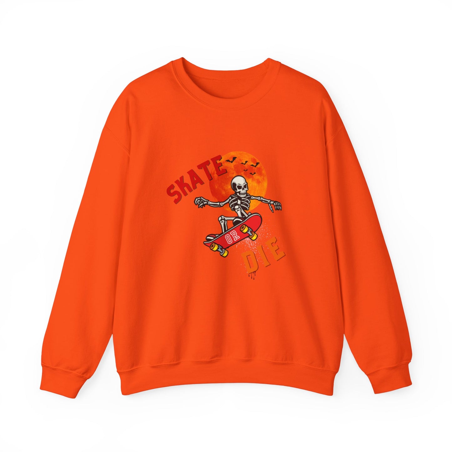 Skate or Die Sweatshirt for Halloween - Unisex Heavy Blend™ Crewneck Sweatshirt Printify