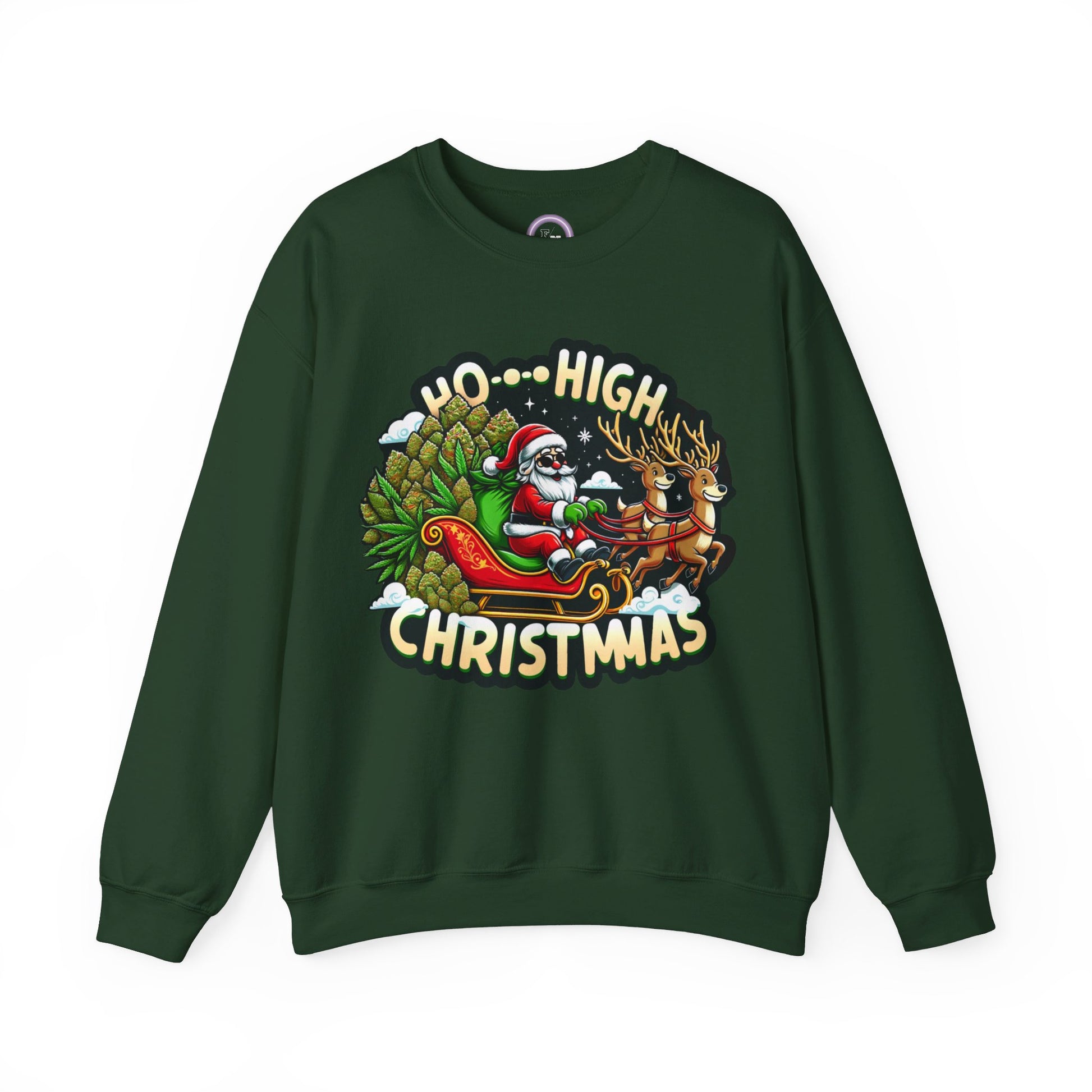 Ho High Christmas Unisex Heavy Blend™ Crewneck Sweatshirt Printify