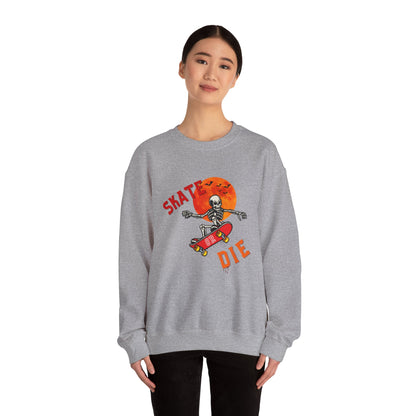 Skate or Die Sweatshirt for Halloween - Unisex Heavy Blend™ Crewneck Sweatshirt Printify