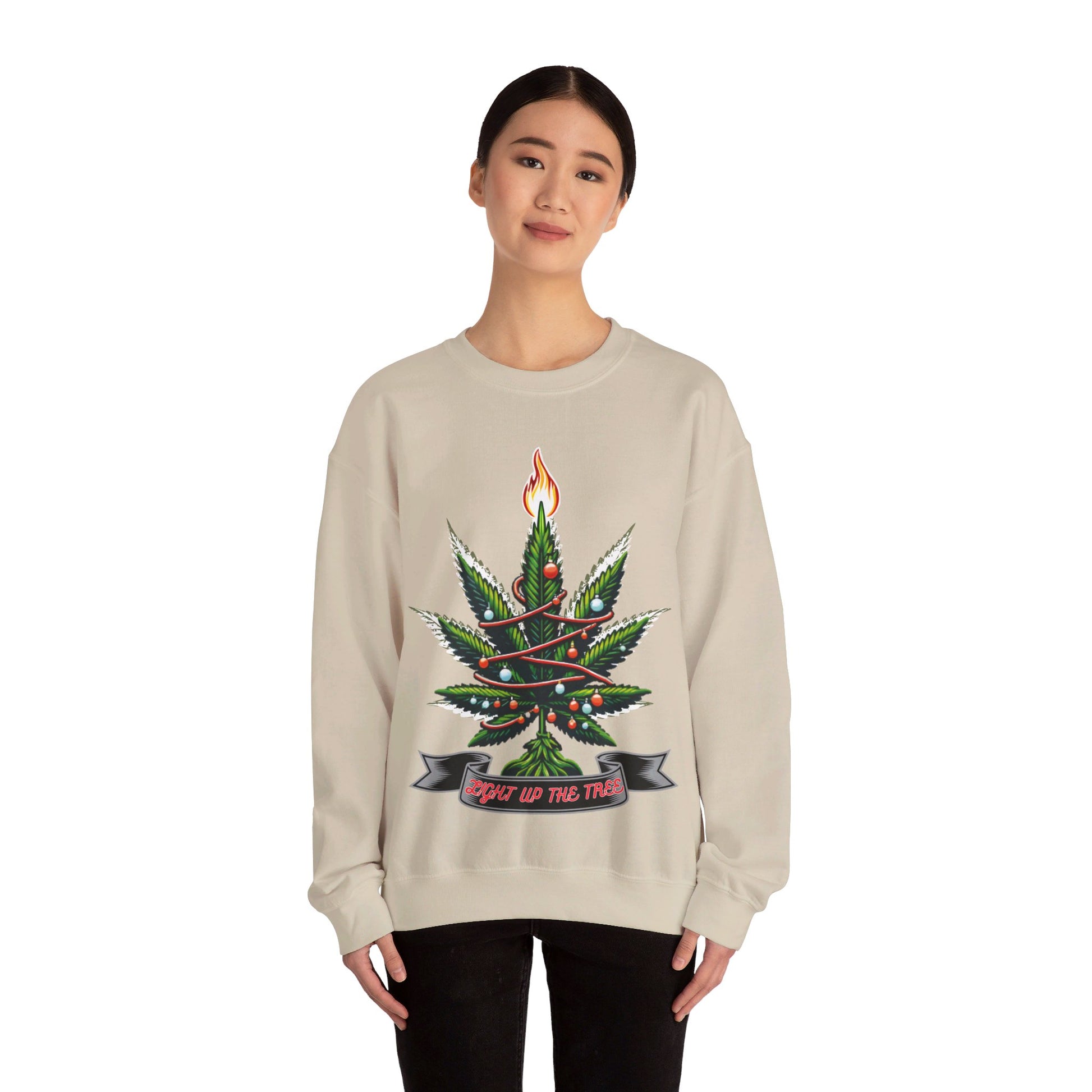 Light up the tree Unisex Heavy Blend™ Crewneck Sweatshirt Printify