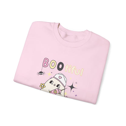 Bootiful Nurse - Unisex Heavy Blend™ Crewneck Sweatshirt for Halloween Printify