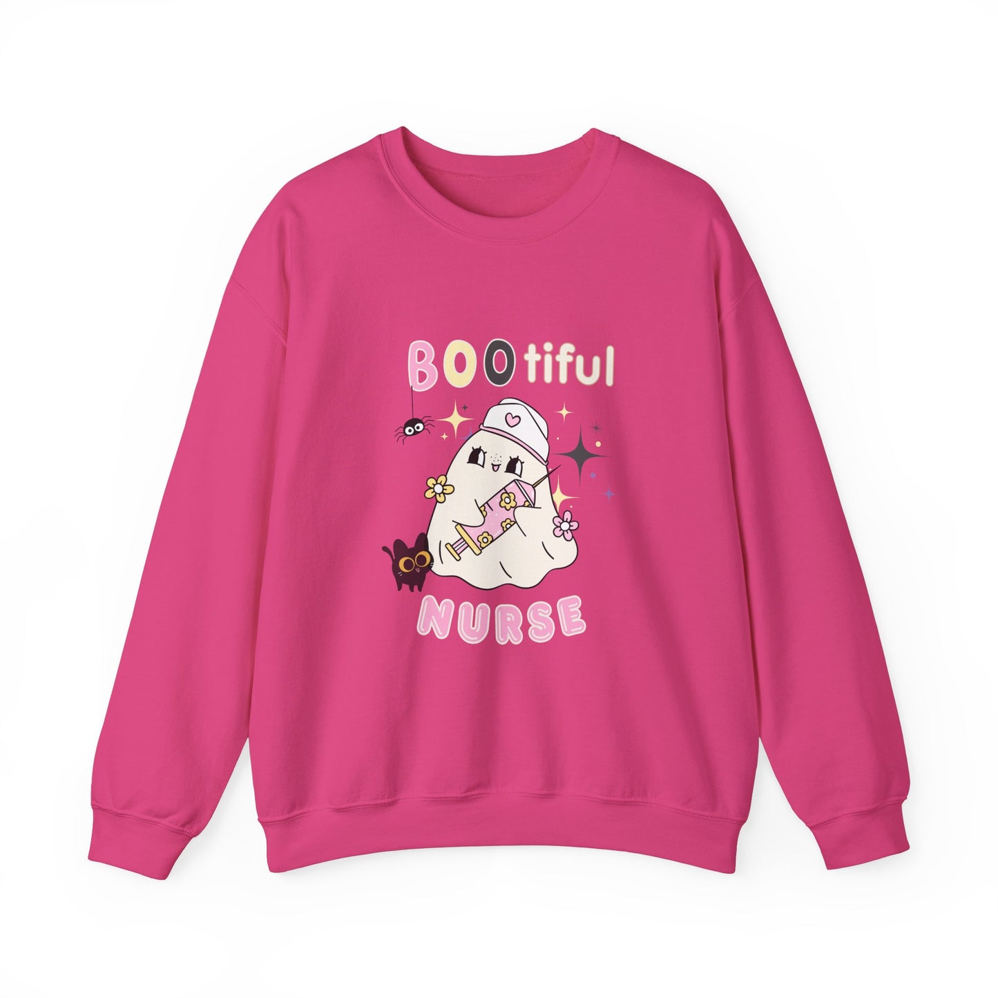 Bootiful Nurse - Unisex Heavy Blend™ Crewneck Sweatshirt for Halloween Printify