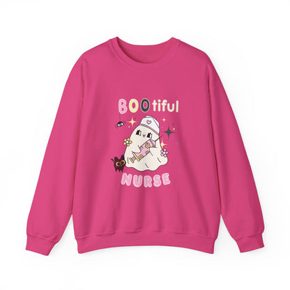 Bootiful Nurse - Unisex Heavy Blend™ Crewneck Sweatshirt for Halloween Printify