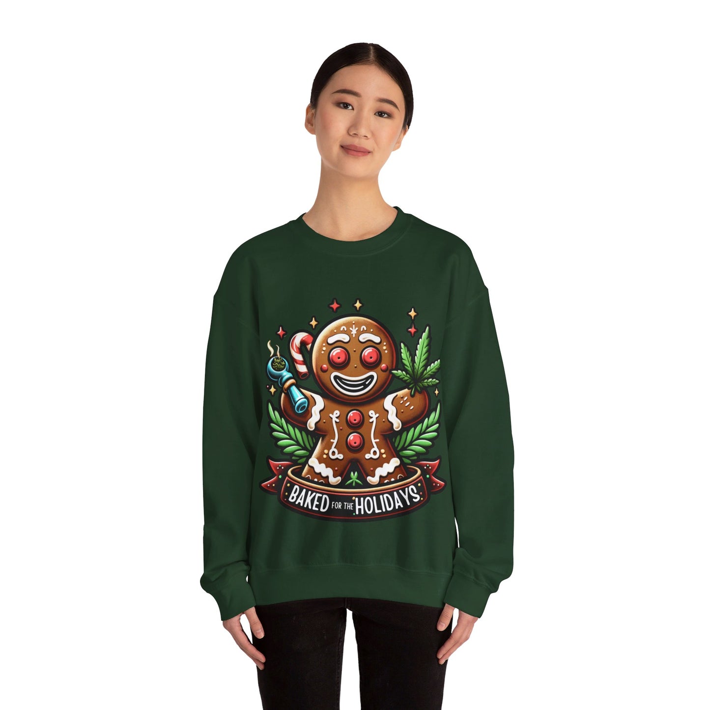 Baked for holidays Unisex Heavy Blend™ Crewneck Sweatshirt Printify