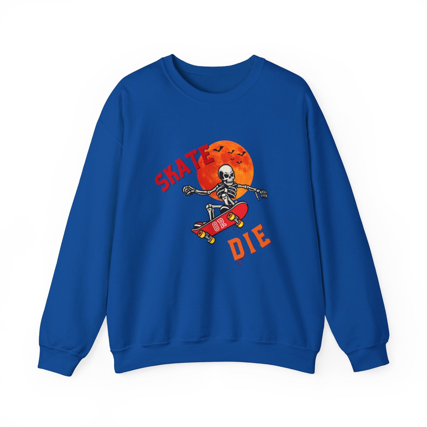 Skate or Die Sweatshirt for Halloween - Unisex Heavy Blend™ Crewneck Sweatshirt Printify