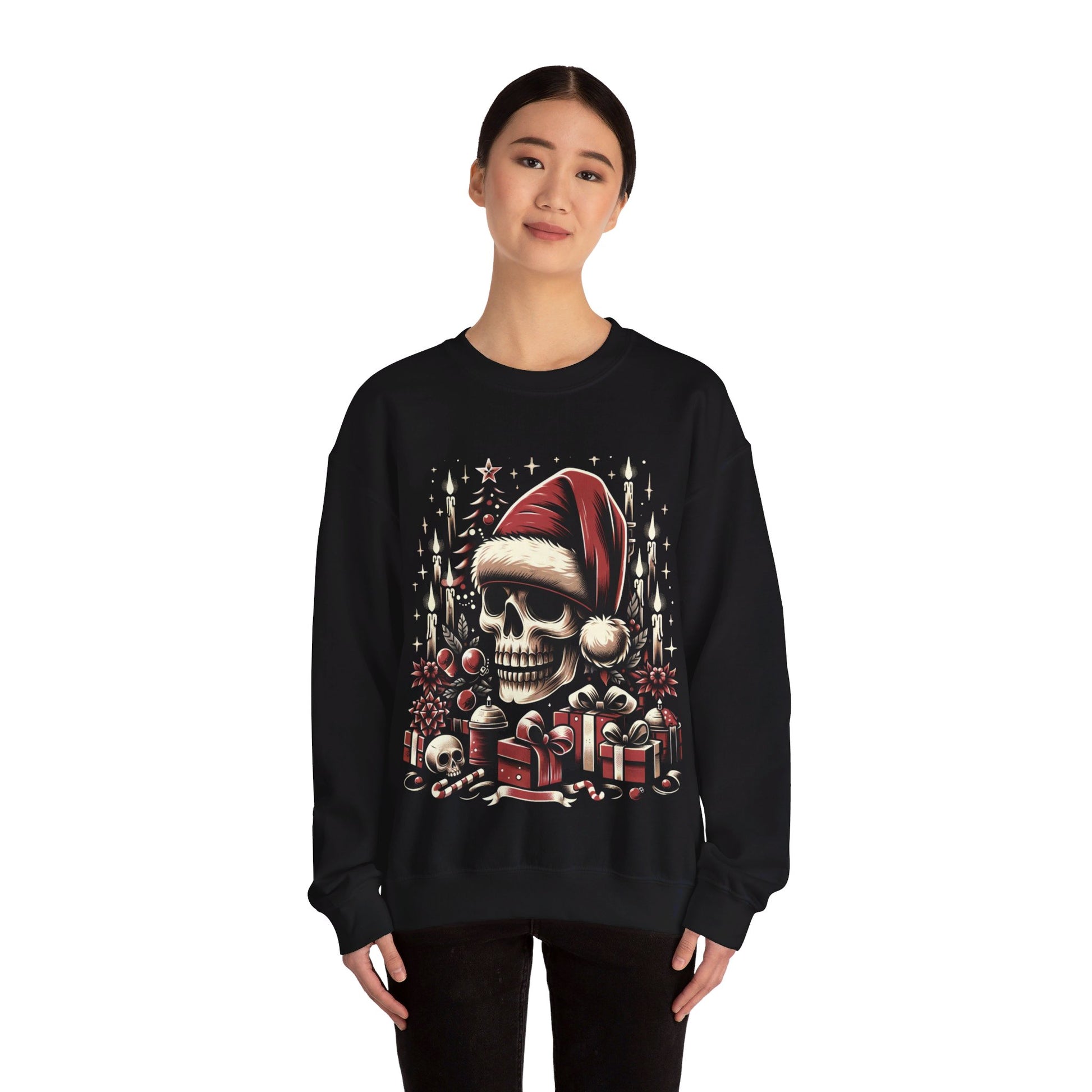 Skull's Christmas Unisex Heavy Blend™ Crewneck Sweatshirt Printify