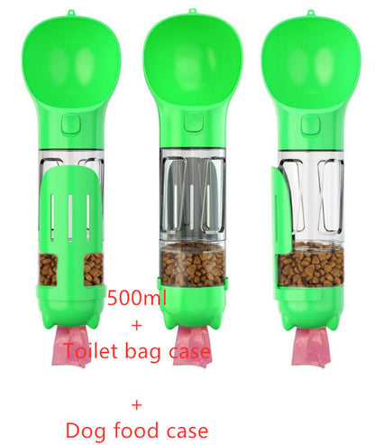 Pet Water Bottle Feeder Bowl Garbage Bag Storage Portable Pet Outdoor Travel 3 In 1 Dog Water Bottle Les Visionnaires