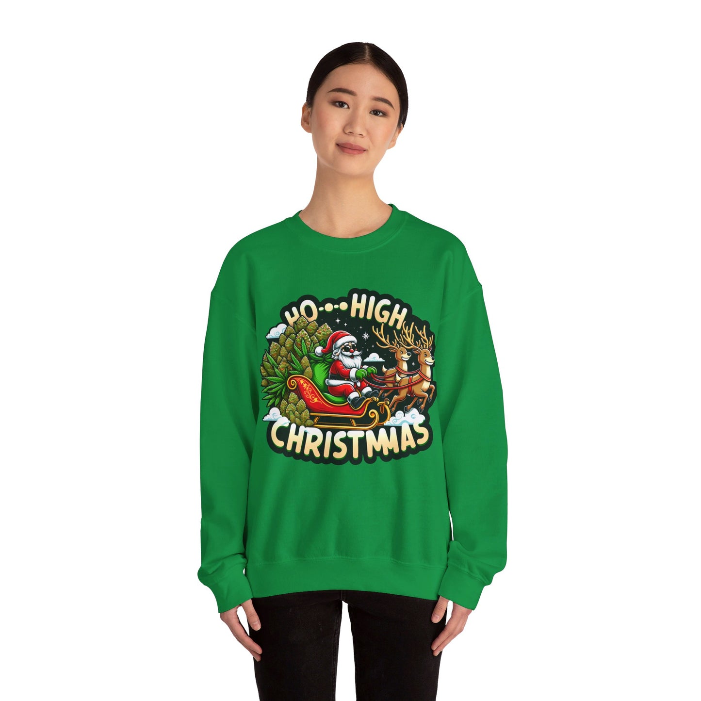 Ho High Christmas Unisex Heavy Blend™ Crewneck Sweatshirt Printify