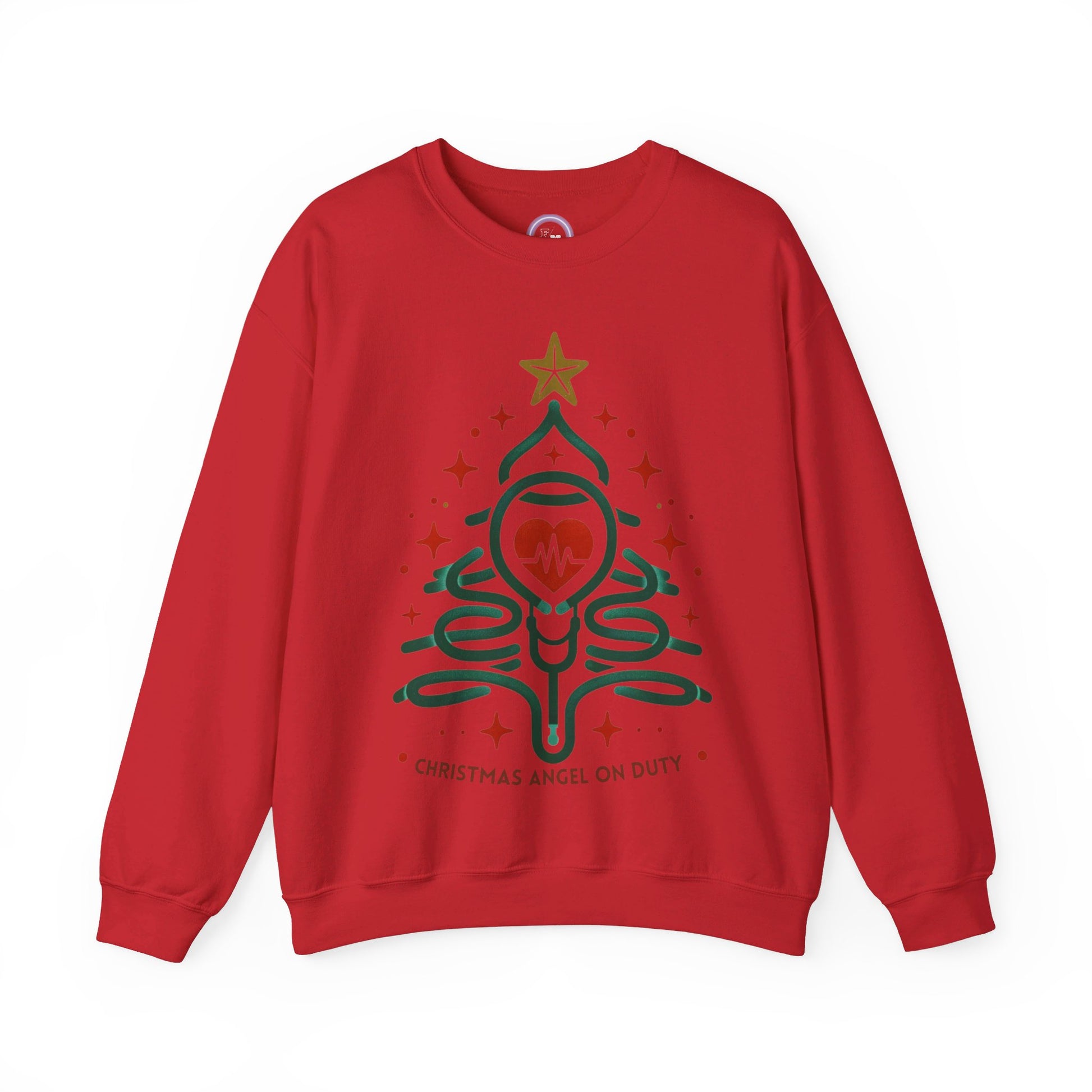 Nurse Xmas tree Unisex Heavy Blend™ Crewneck Sweatshirt Printify