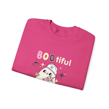 Bootiful Nurse - Unisex Heavy Blend™ Crewneck Sweatshirt for Halloween Printify