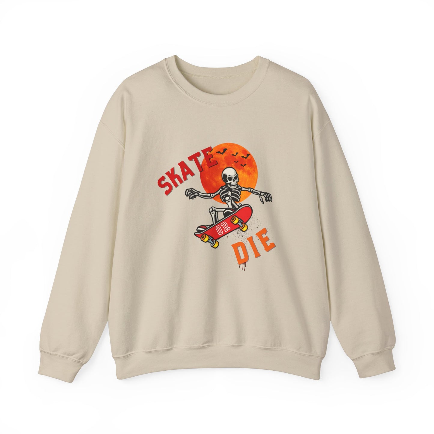 Skate or Die Sweatshirt for Halloween - Unisex Heavy Blend™ Crewneck Sweatshirt Printify