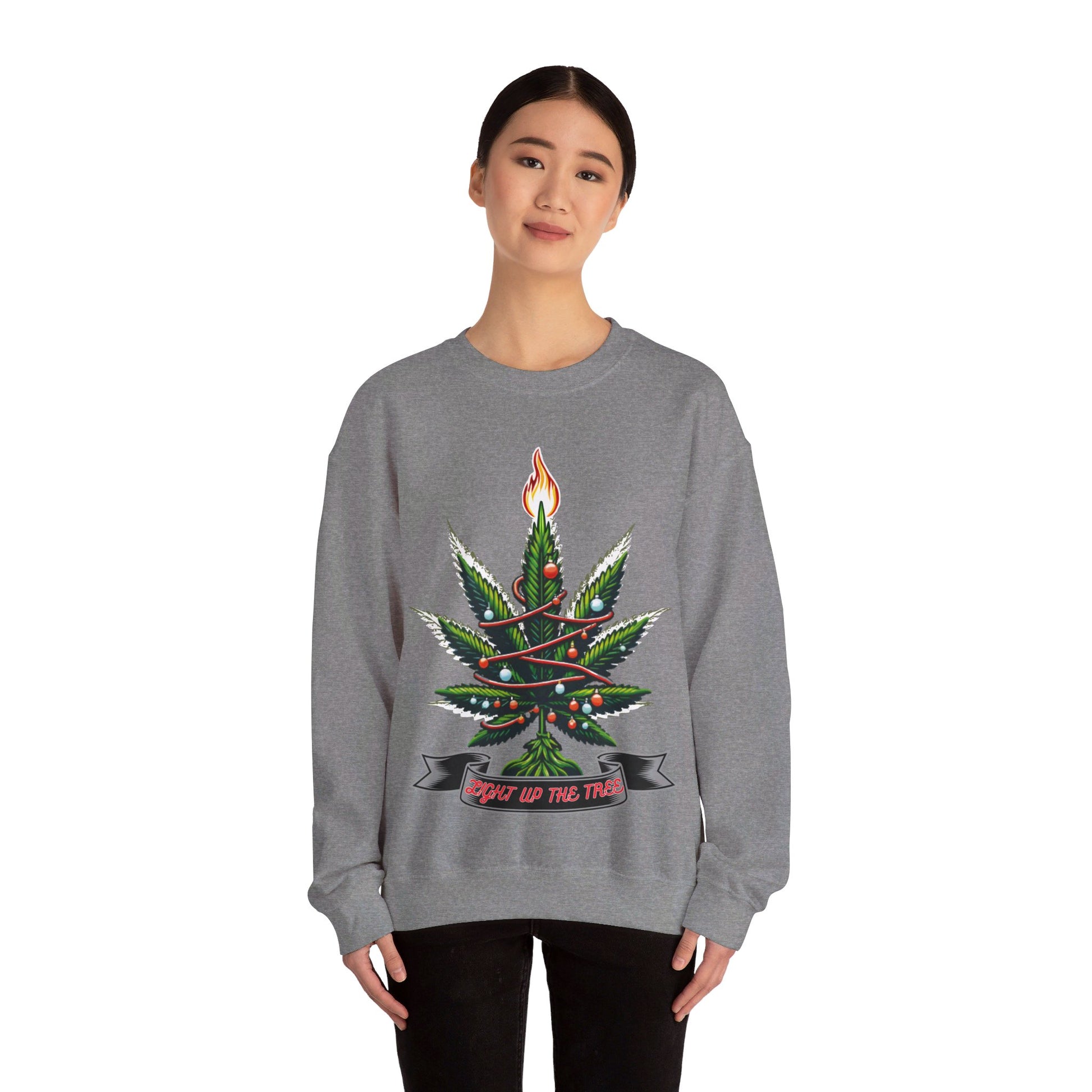 Light up the tree Unisex Heavy Blend™ Crewneck Sweatshirt Printify