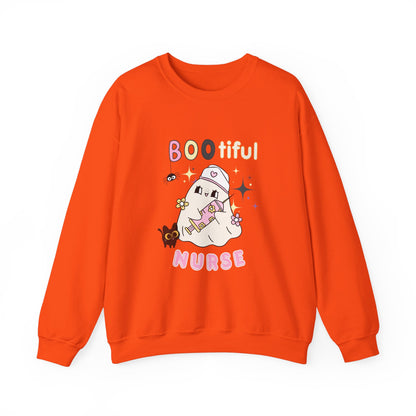 Bootiful Nurse - Unisex Heavy Blend™ Crewneck Sweatshirt for Halloween Printify