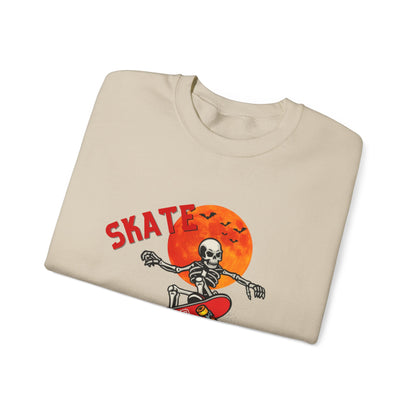 Skate or Die Sweatshirt for Halloween - Unisex Heavy Blend™ Crewneck Sweatshirt Printify