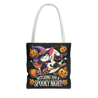 Witching you a Spooky night Tote Bag (AOP) Printify