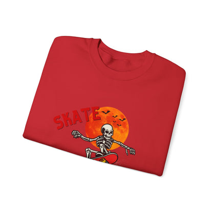 Skate or Die Sweatshirt for Halloween - Unisex Heavy Blend™ Crewneck Sweatshirt Printify