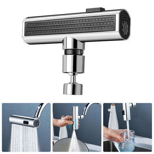 Kitchen Faucet Waterfall Outlet Splash Proof Universal Rotating Bubbler Multifunctional Water Nozzle Extension Kitchen Gadgets Les Visionnaires