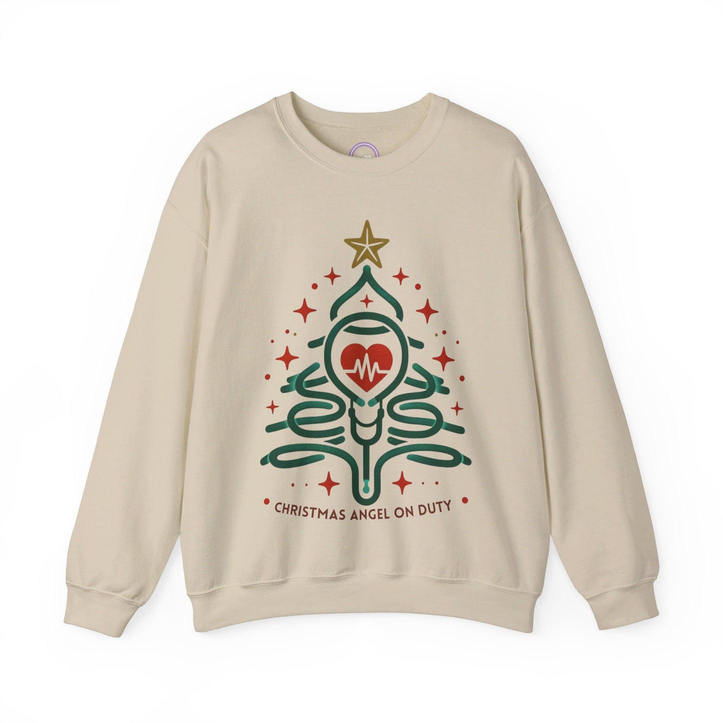 Nurse Xmas tree Unisex Heavy Blend™ Crewneck Sweatshirt Printify