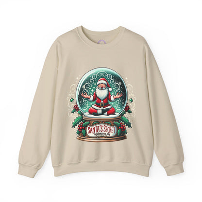 Yoga Santa's secret Unisex Heavy Blend™ Crewneck Sweatshirt Printify