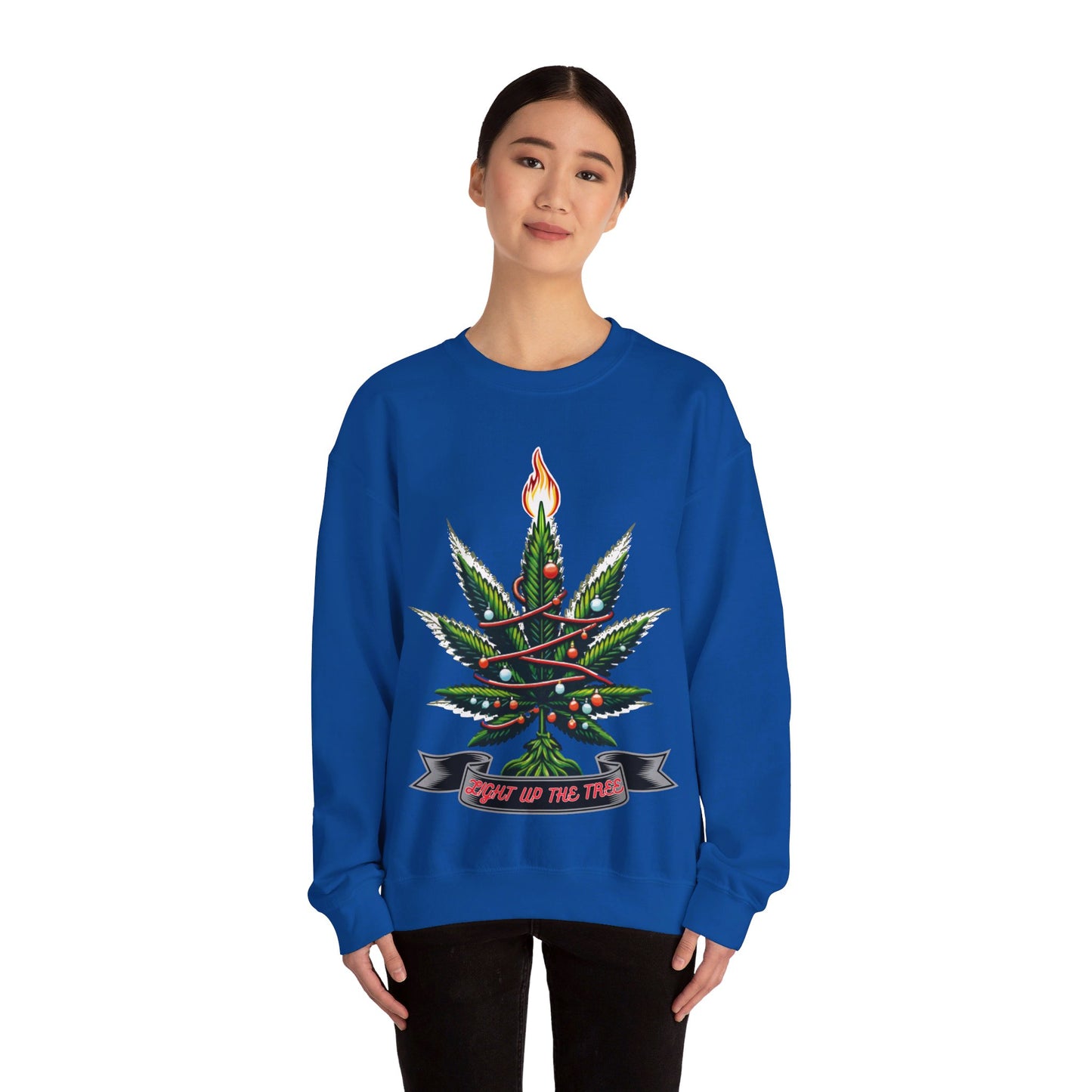 Light up the tree Unisex Heavy Blend™ Crewneck Sweatshirt Printify