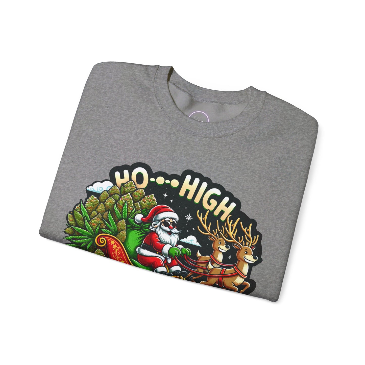 Ho High Christmas Unisex Heavy Blend™ Crewneck Sweatshirt Printify