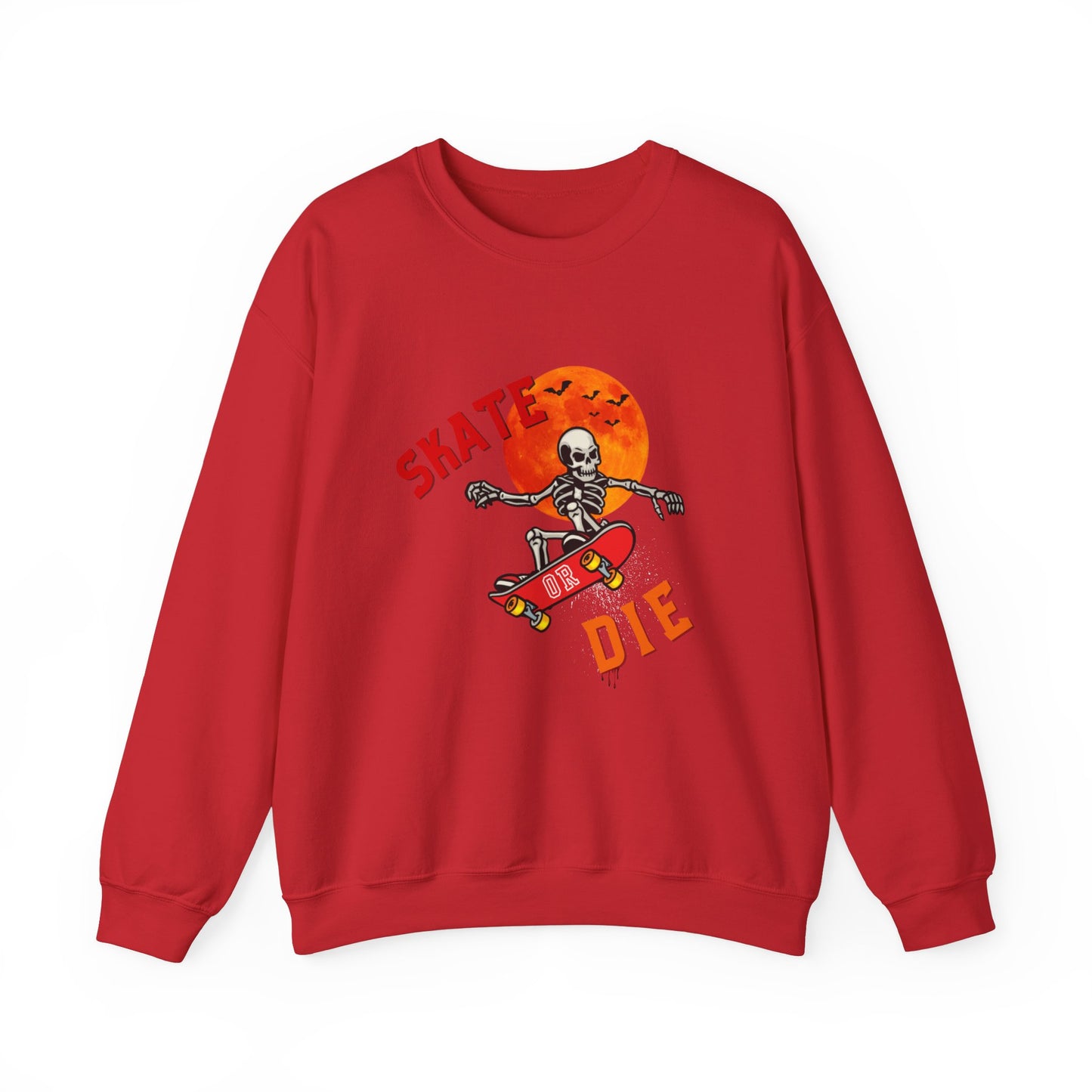 Skate or Die Sweatshirt for Halloween - Unisex Heavy Blend™ Crewneck Sweatshirt Printify