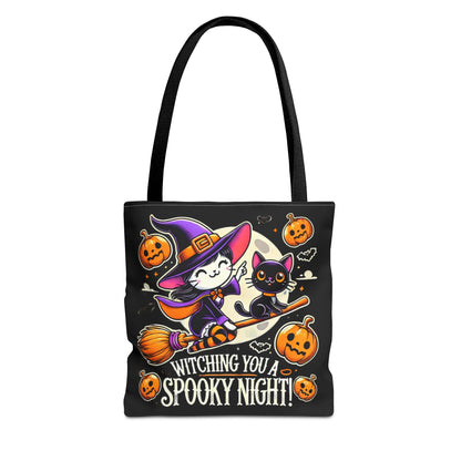 Witching you a Spooky night Tote Bag (AOP) Printify