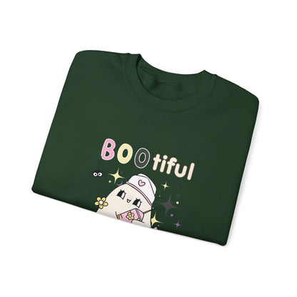 Bootiful Nurse - Unisex Heavy Blend™ Crewneck Sweatshirt for Halloween Printify