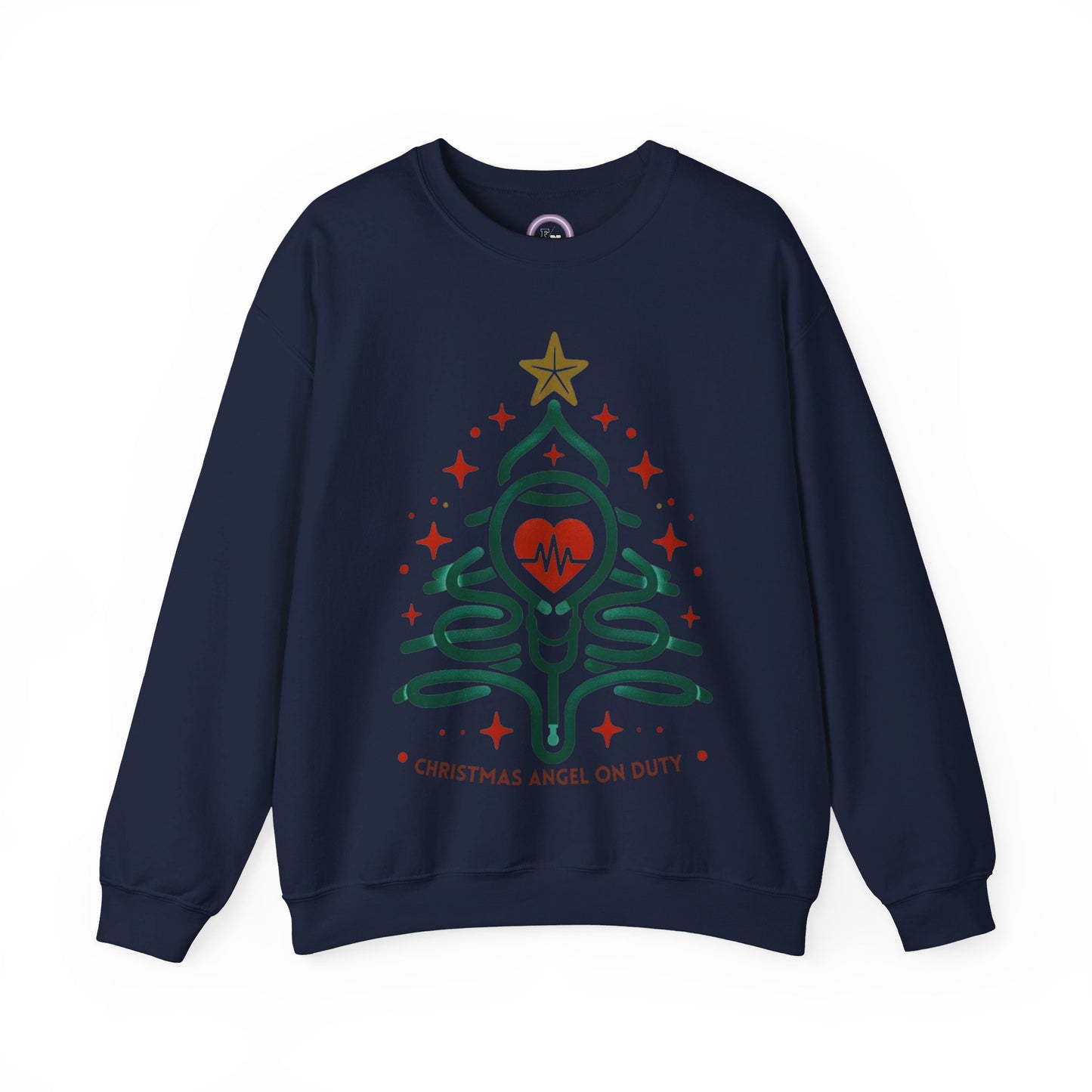 Nurse Xmas tree Unisex Heavy Blend™ Crewneck Sweatshirt Printify