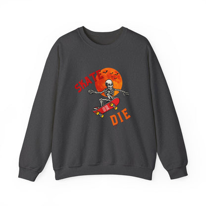 Skate or Die Sweatshirt for Halloween - Unisex Heavy Blend™ Crewneck Sweatshirt Printify