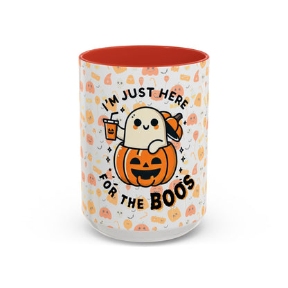 Just here for the BOOS Accent Coffee Mug (11, 15oz) Printify