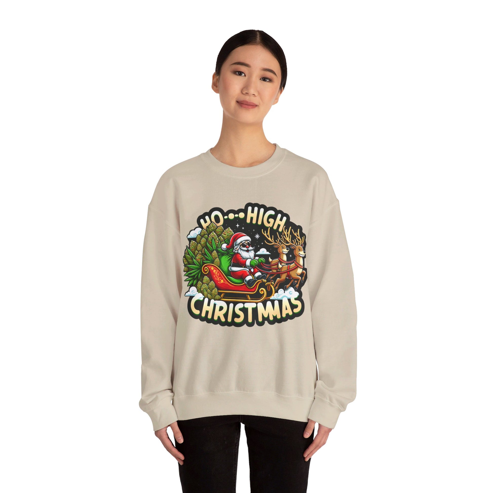 Ho High Christmas Unisex Heavy Blend™ Crewneck Sweatshirt Printify