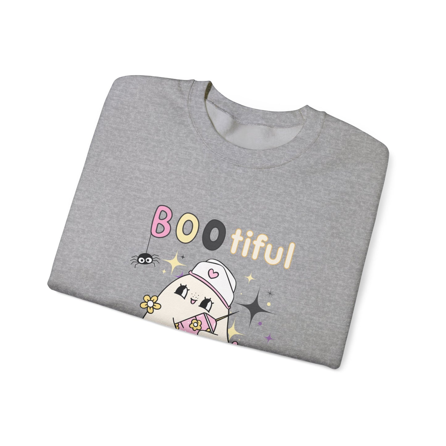 Bootiful Nurse - Unisex Heavy Blend™ Crewneck Sweatshirt for Halloween Printify