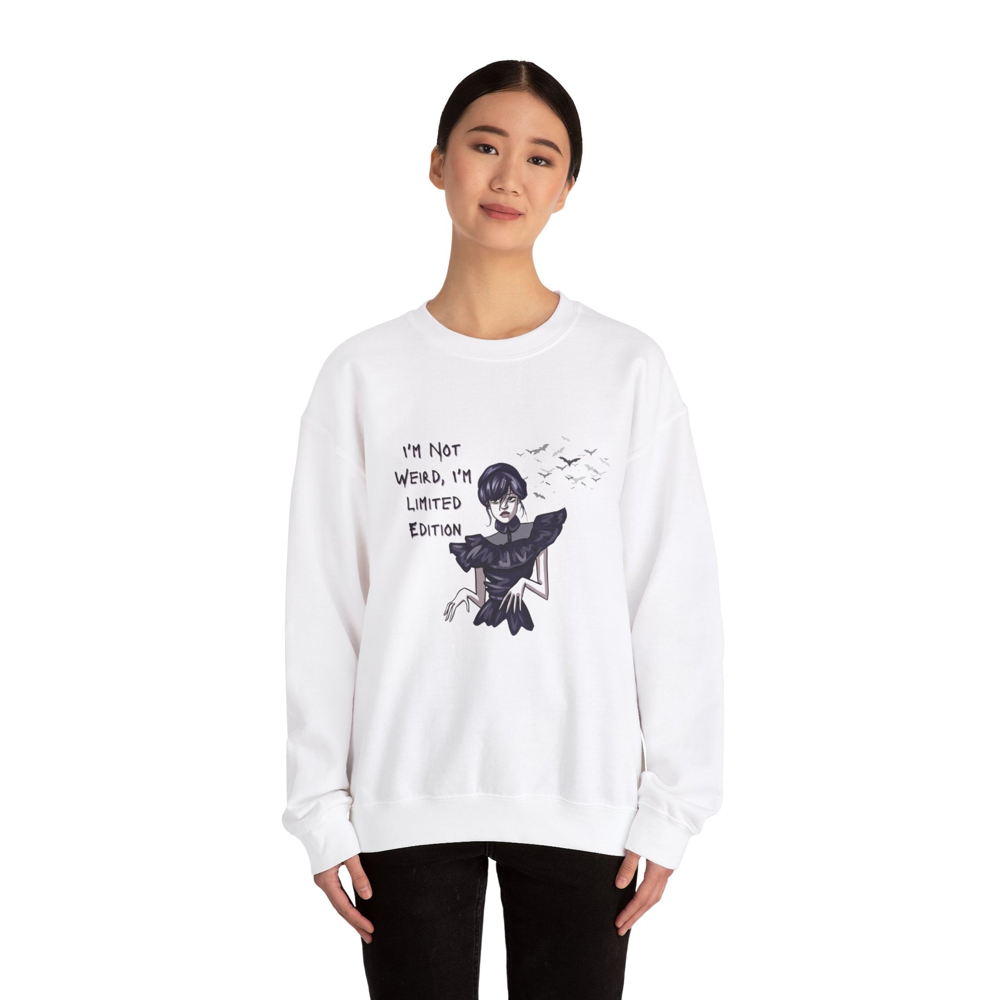 Wednesday Sweatshirt for Halloween - Unisex Heavy Blend™ Crewneck Sweatshirt Printify