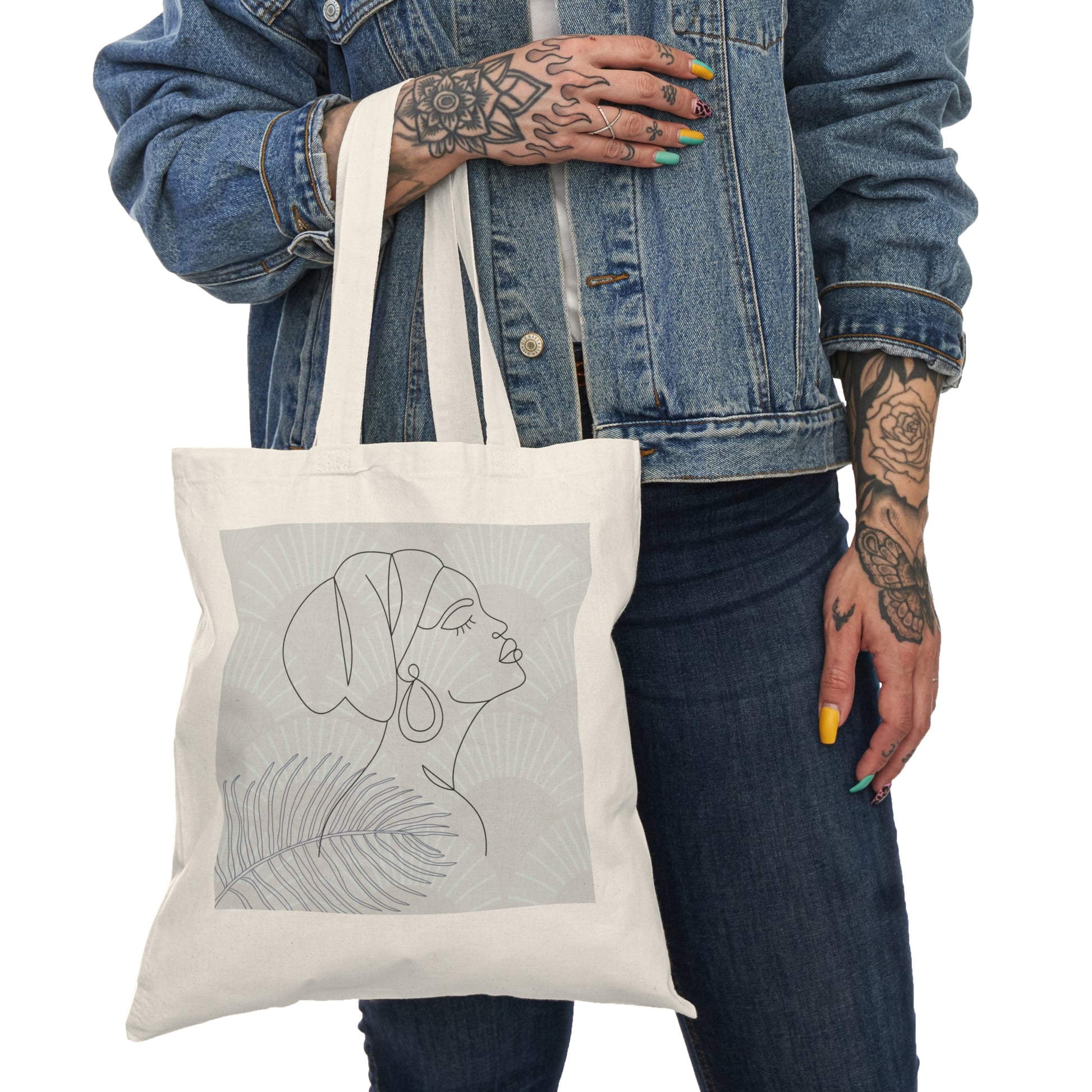 Blue Evangeline - Natural Tote Bag Printify