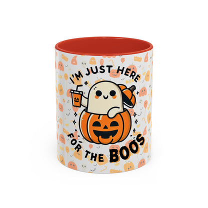 Just here for the BOOS Accent Coffee Mug (11, 15oz) Printify