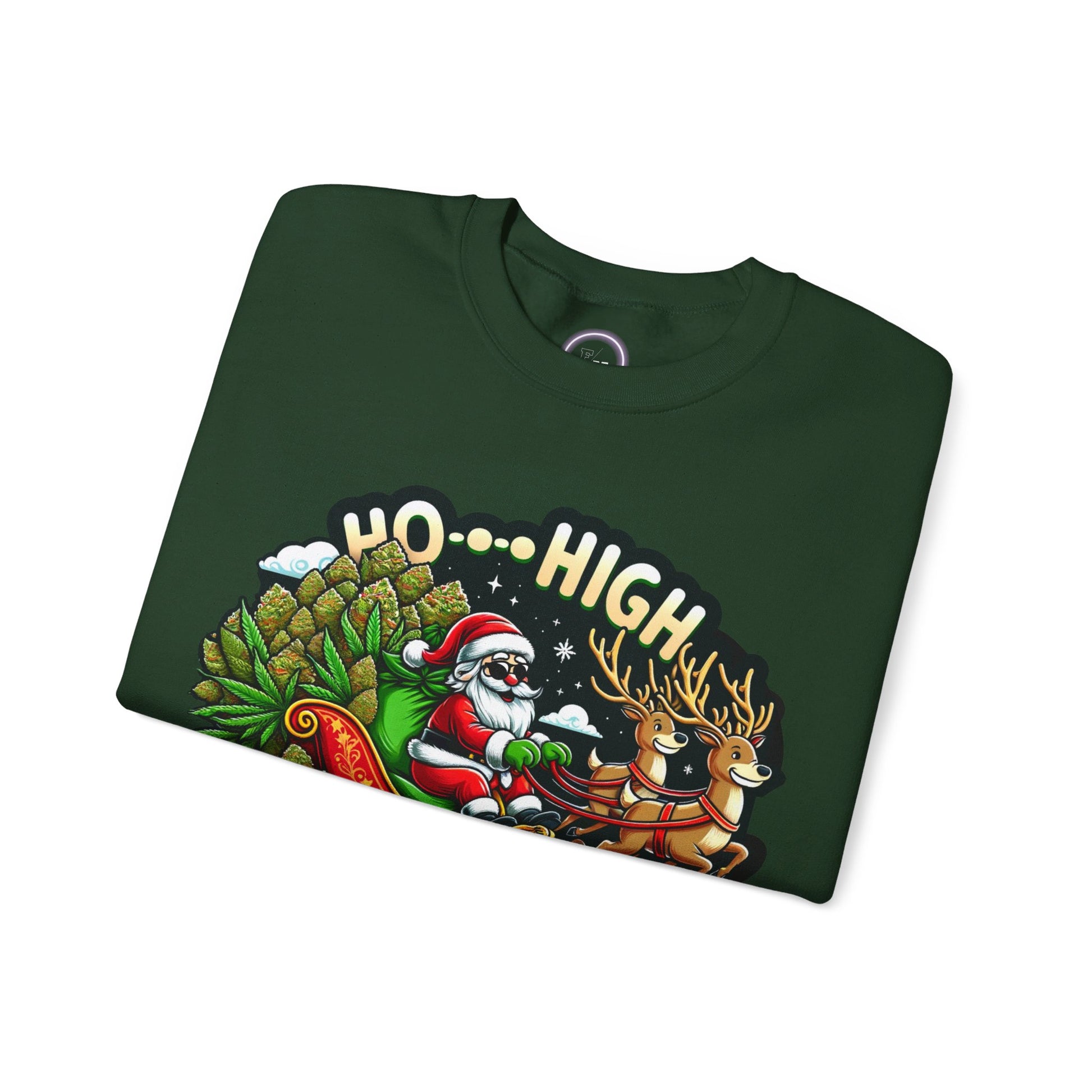 Ho High Christmas Unisex Heavy Blend™ Crewneck Sweatshirt Printify