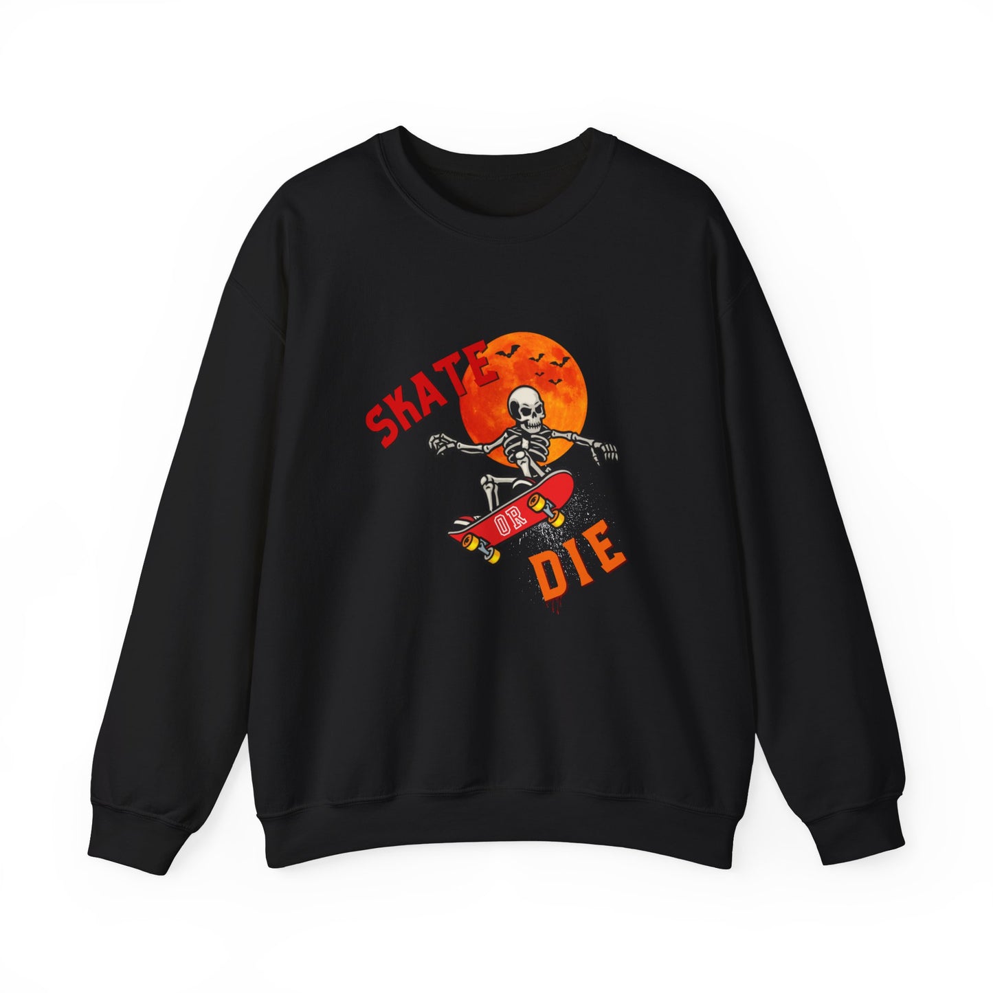 Skate or Die Sweatshirt for Halloween - Unisex Heavy Blend™ Crewneck Sweatshirt Printify