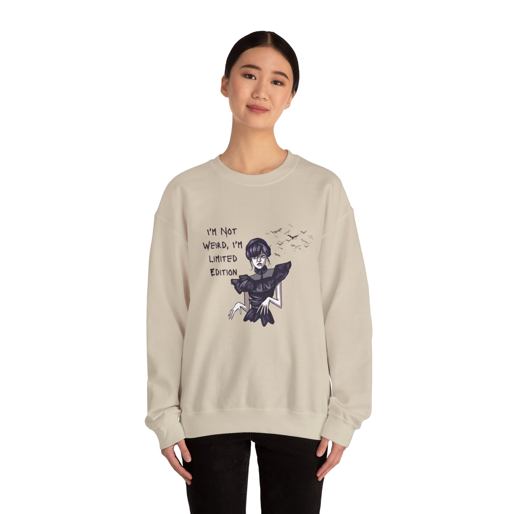 Wednesday Sweatshirt for Halloween - Unisex Heavy Blend™ Crewneck Sweatshirt Printify