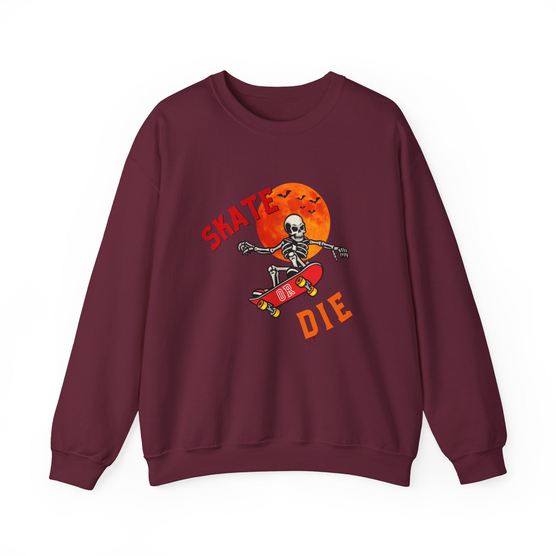 Skate or Die Sweatshirt for Halloween - Unisex Heavy Blend™ Crewneck Sweatshirt Printify