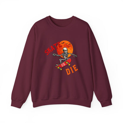 Skate or Die Sweatshirt for Halloween - Unisex Heavy Blend™ Crewneck Sweatshirt Printify