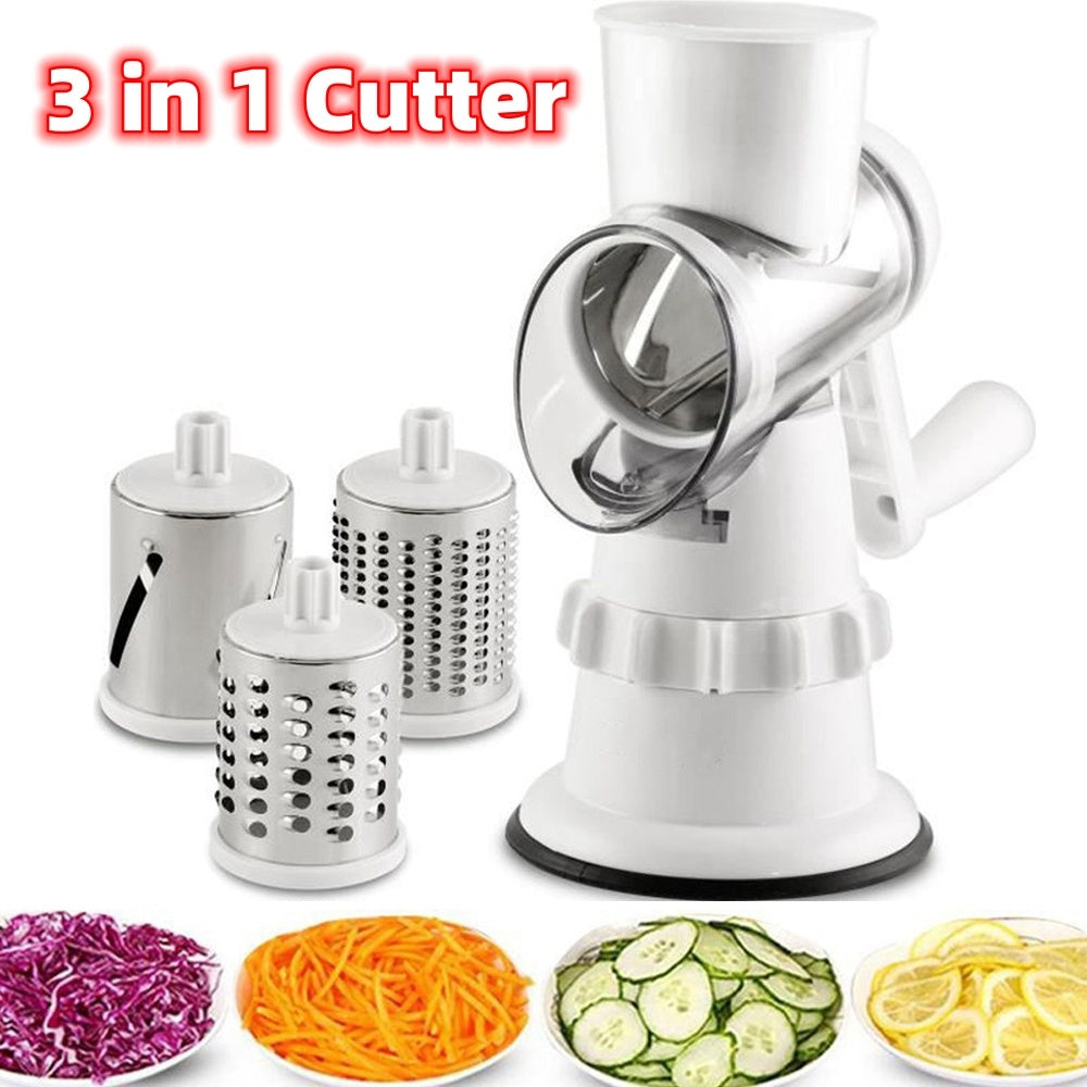 3 In 1 Vegetable Slicer Manual Kitchen Accessories Grater For Vegetable Cutter Round Chopper Mandolin Shredder Potato Home Kitchen Supplies Kitchen Gadgets Les Visionnaires